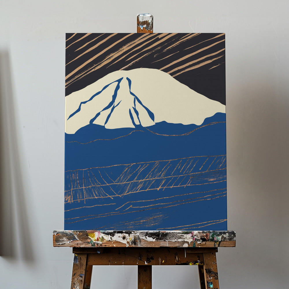 Snöigt bergsljus | Canvas