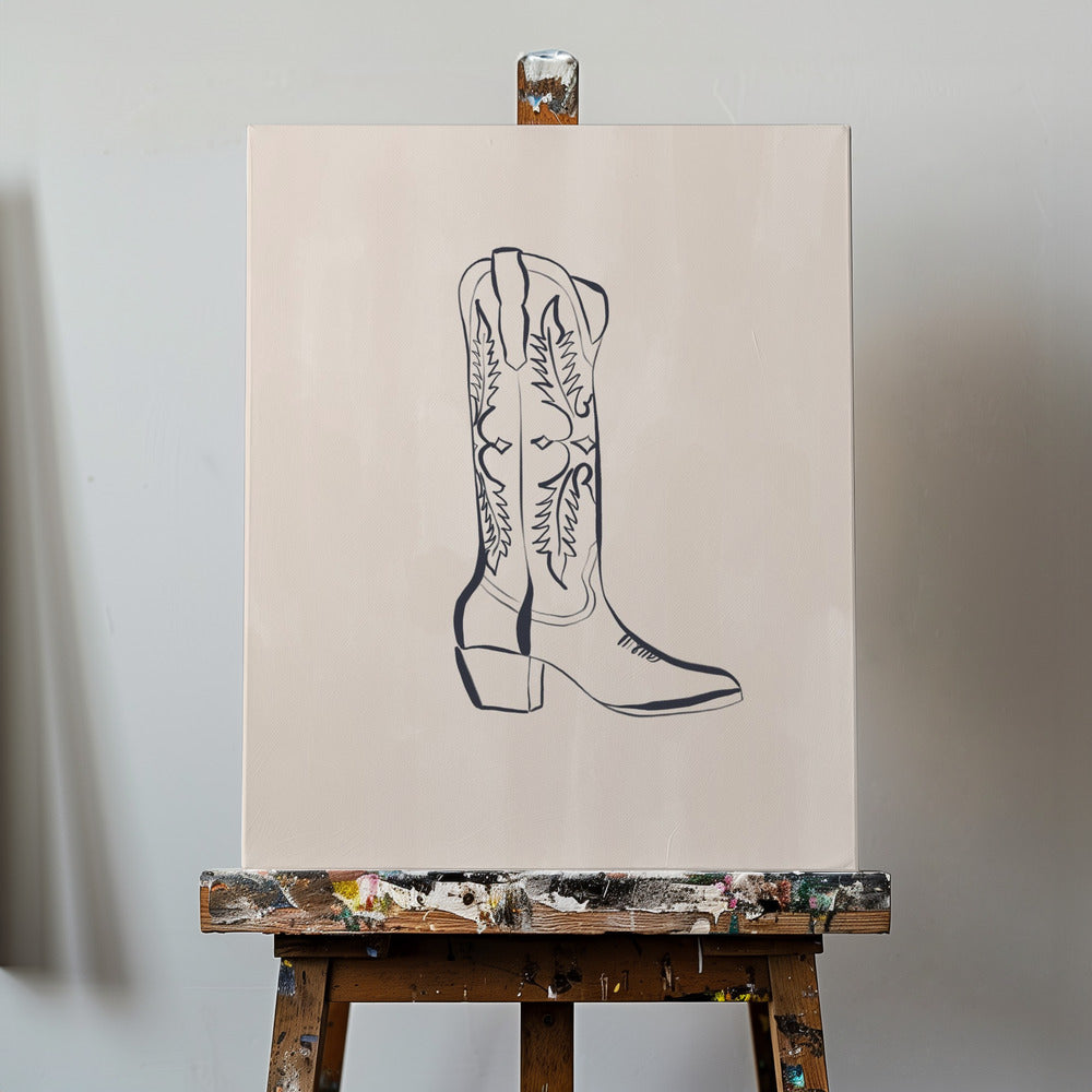 Buty kowbojskie autorstwa Ivy Green Illustrations | Wydruki na łótnie