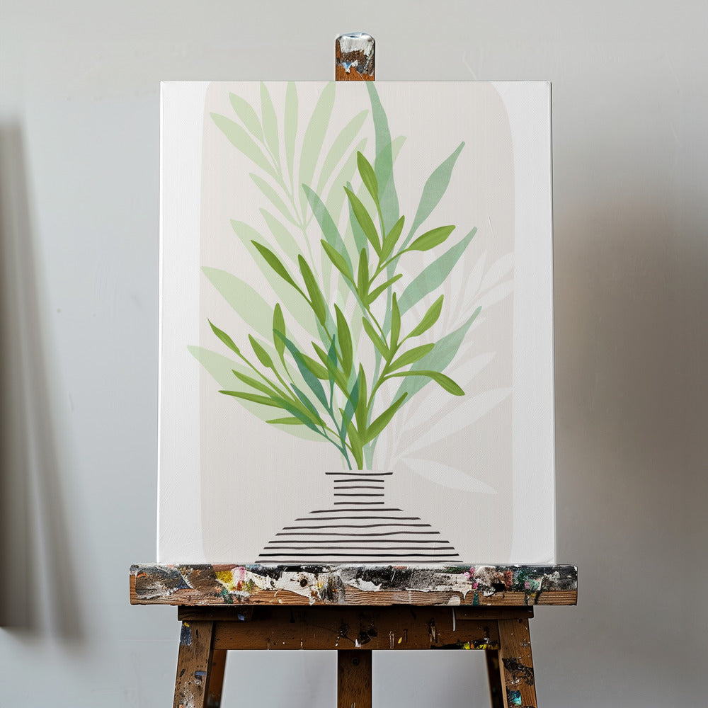 Painted Olive Branch Still Life | Canvas