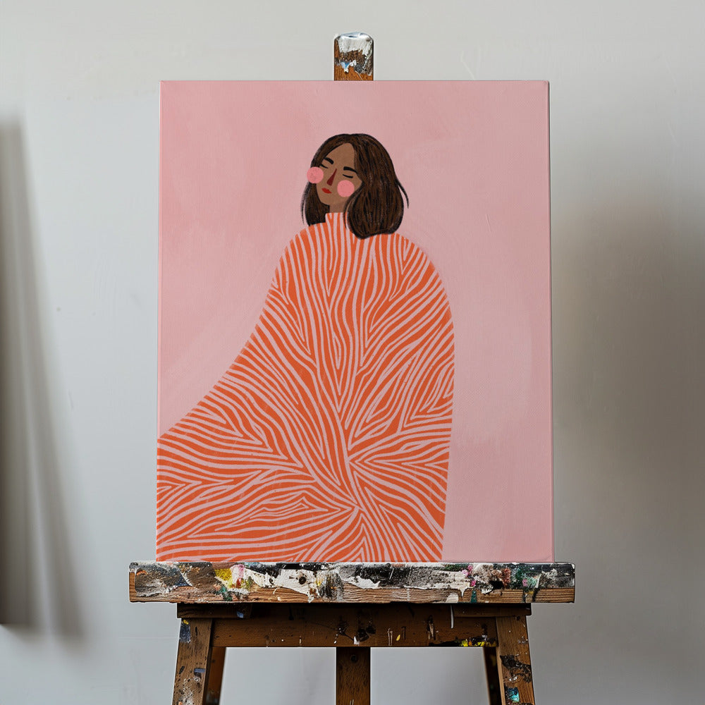 The Woman With the Swirls | Canvas