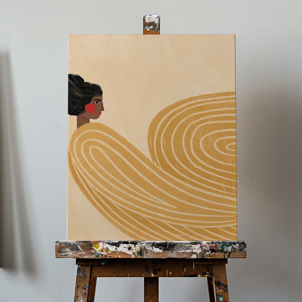 The Woman With the Yellow Stripes | Canvas