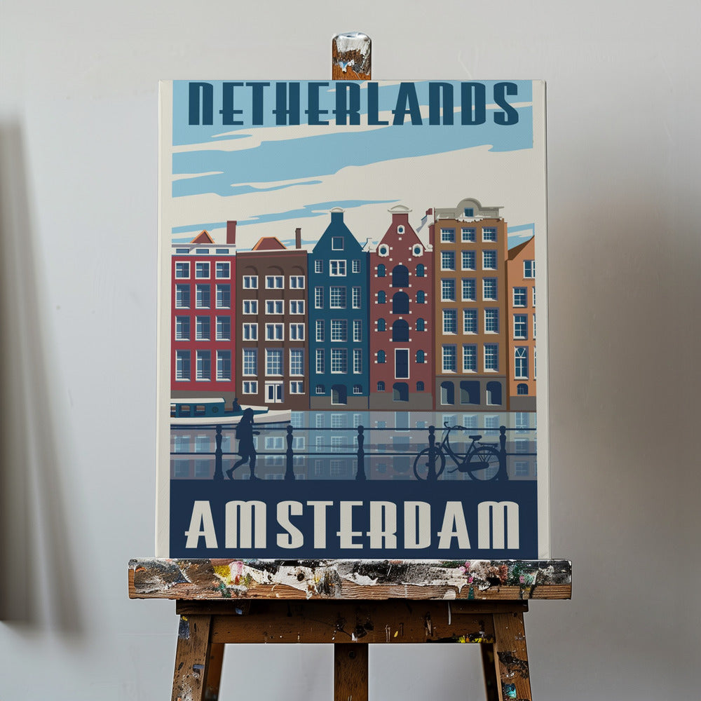 Amsterdam Resetryck | Canvastavla