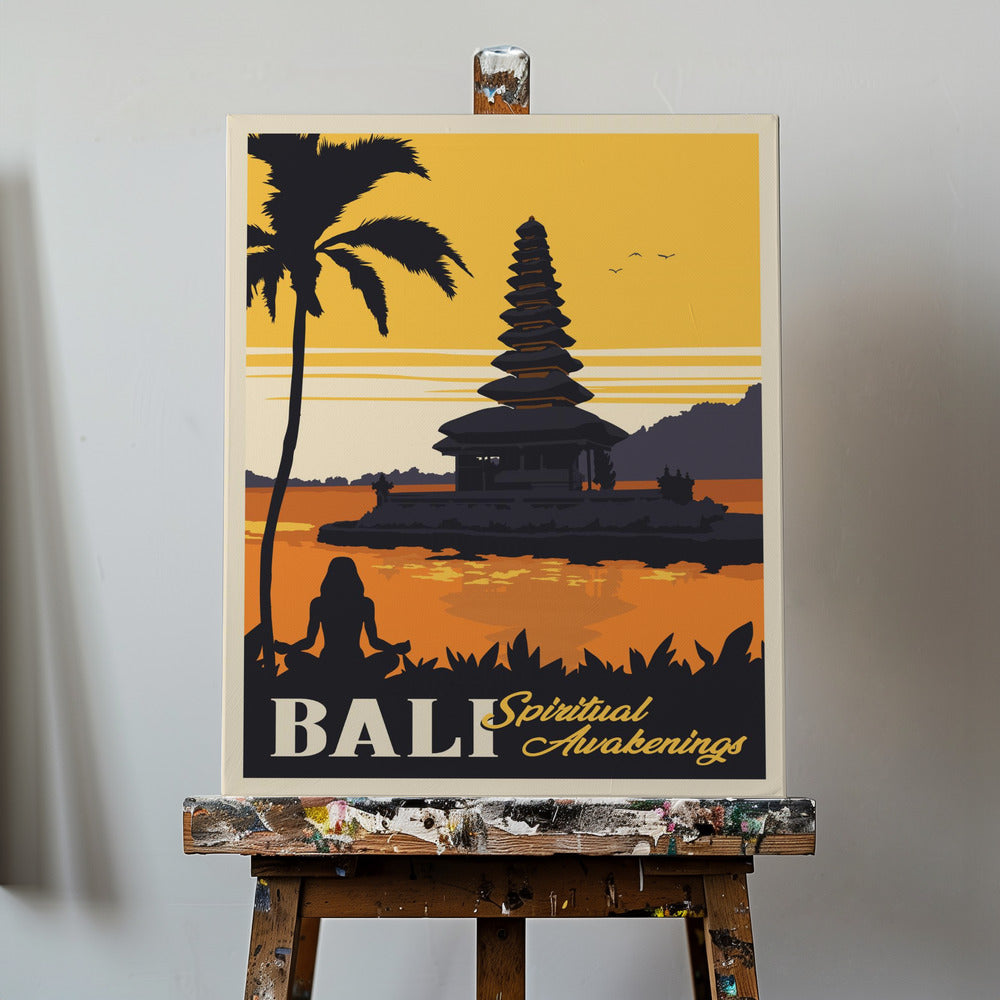 Resetryck på Bali | Canvastavla
