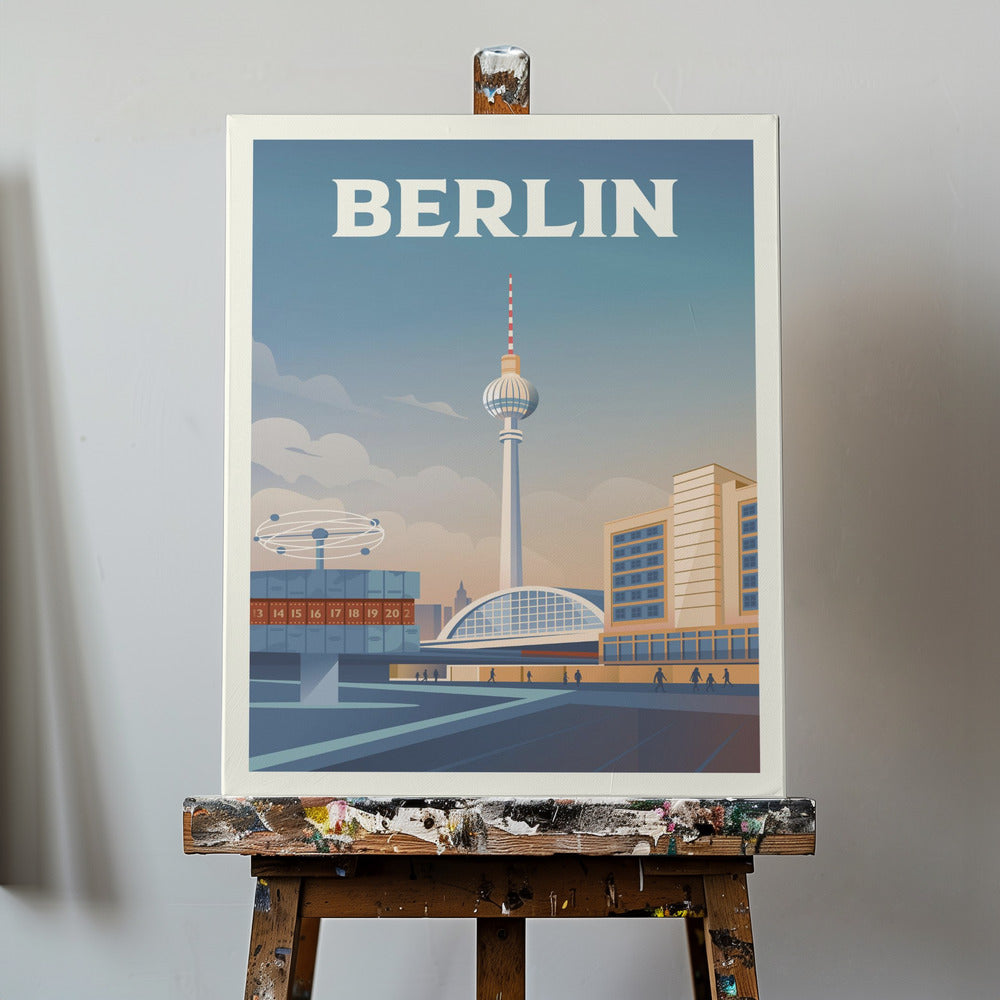 Resetavla i Berlins stadslandskap | Canvastavla
