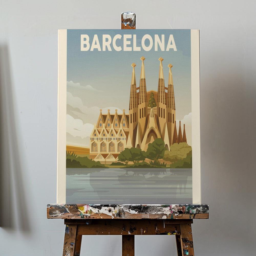 Resetryck från Barcelona | Canvastavla