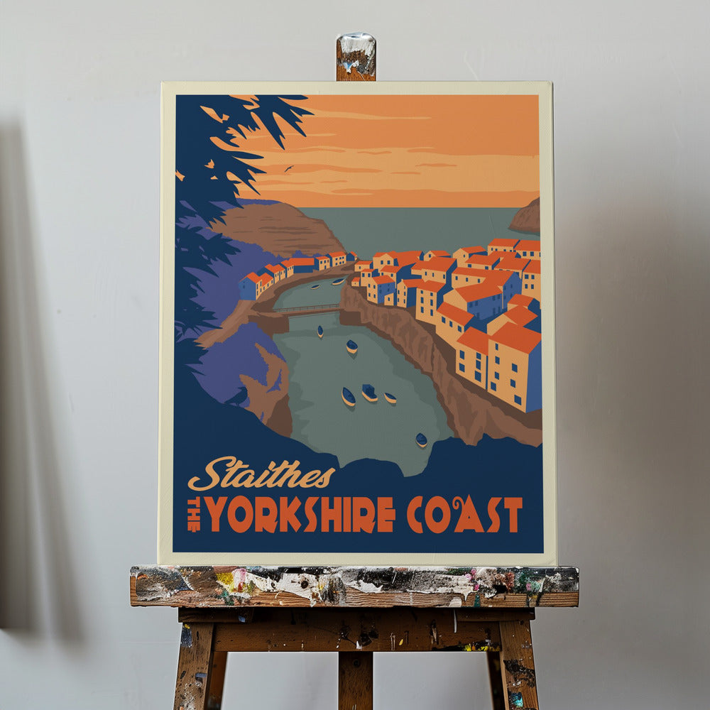 Resetryck från Staithes Yorkshire | Canvas