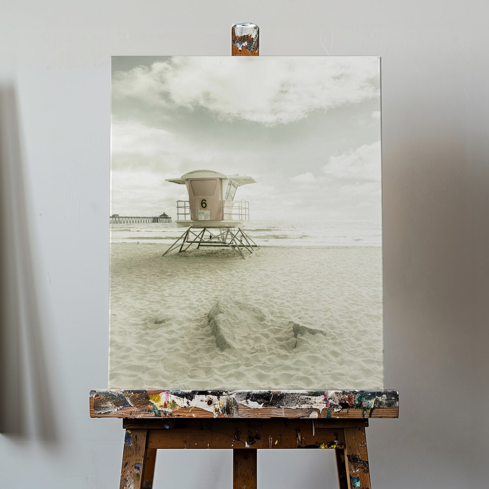 CALIFORNIE Vintage Imperial Beach | Tableaux sur Toile