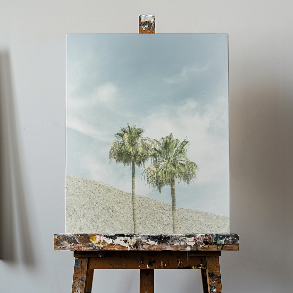 Vintage Palm Trees in the desert | Canvas