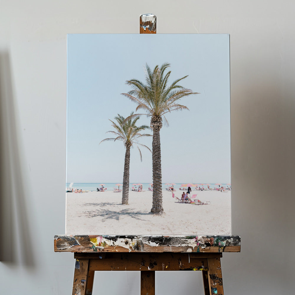 Palmträd på stranden | Canvastavla