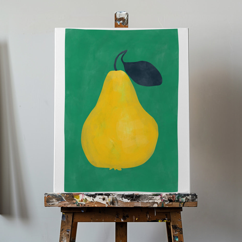 Minimalistiskt gult päron | Canvas