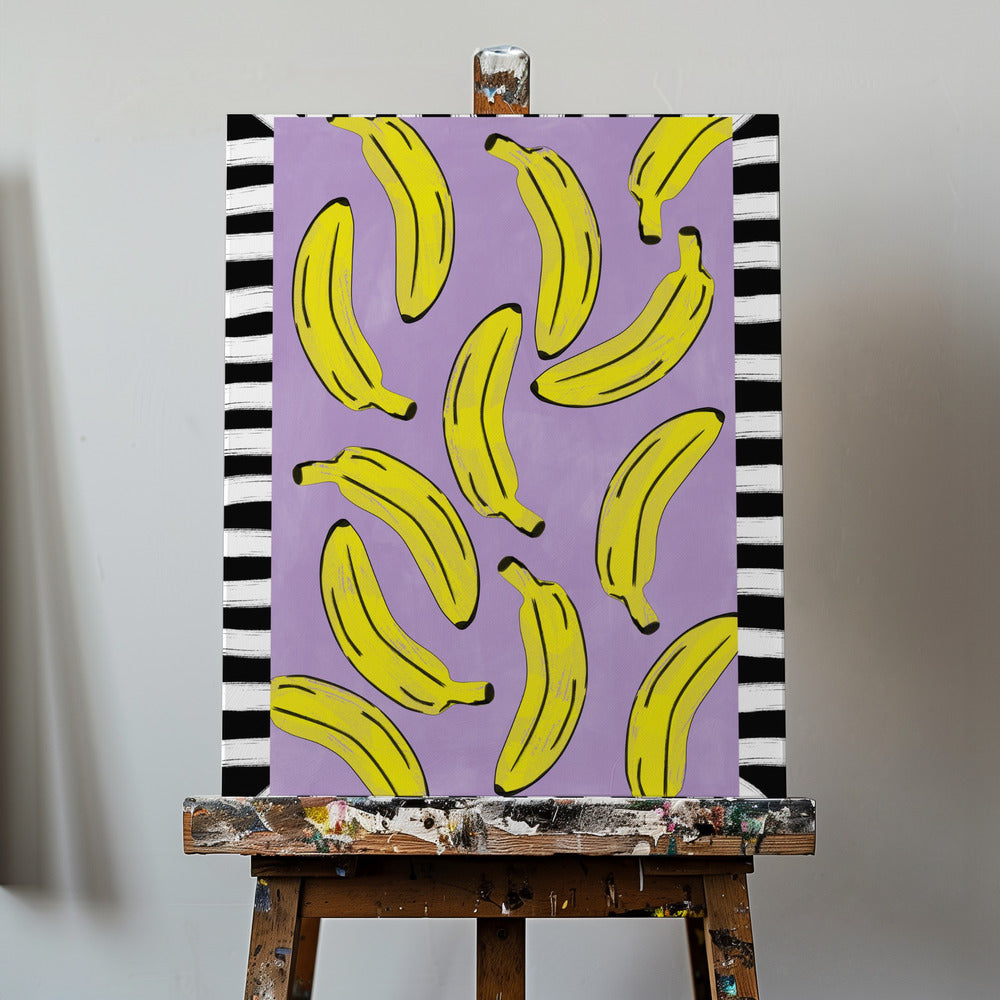 Gula bananer abstrakt | Canvastavla