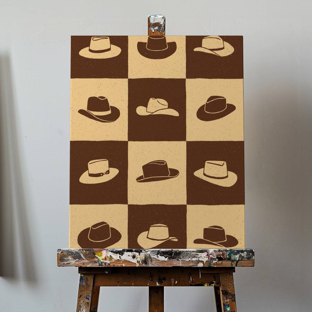 Cowboy Schackruta | Canvas