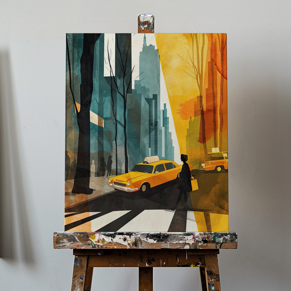 Digital målning i akvarell i New York City (5) | Canvas
