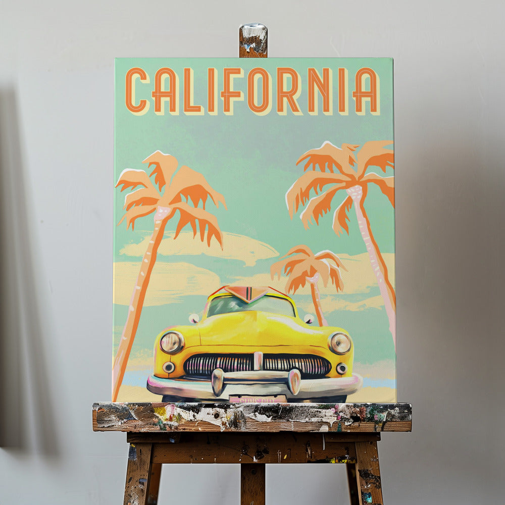 Poster för Kaliforniens surfing | Canvas