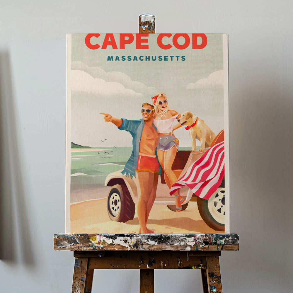 Sommarstrandkonst på Cape Cod, Massachusetts | Canvastavla