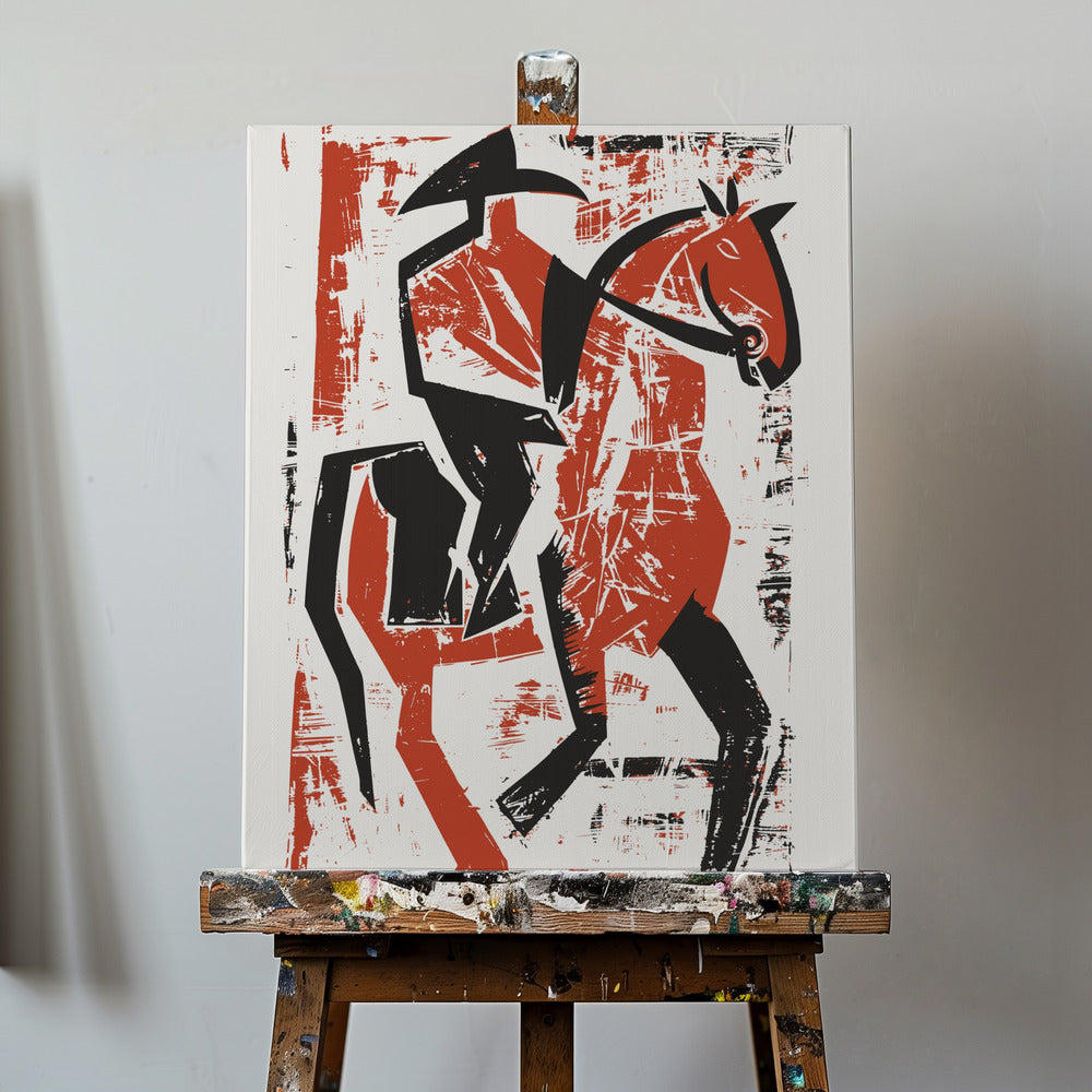 Abstrakt ryttare | Canvas