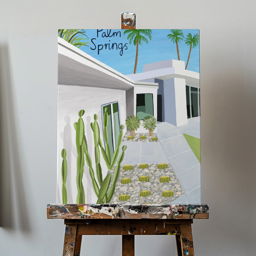 Palm Springs modern arkitektur av konstnären Carla Daly | Canvastavla