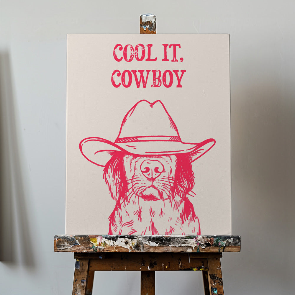Cool det Cowboy Rosa | Canvas