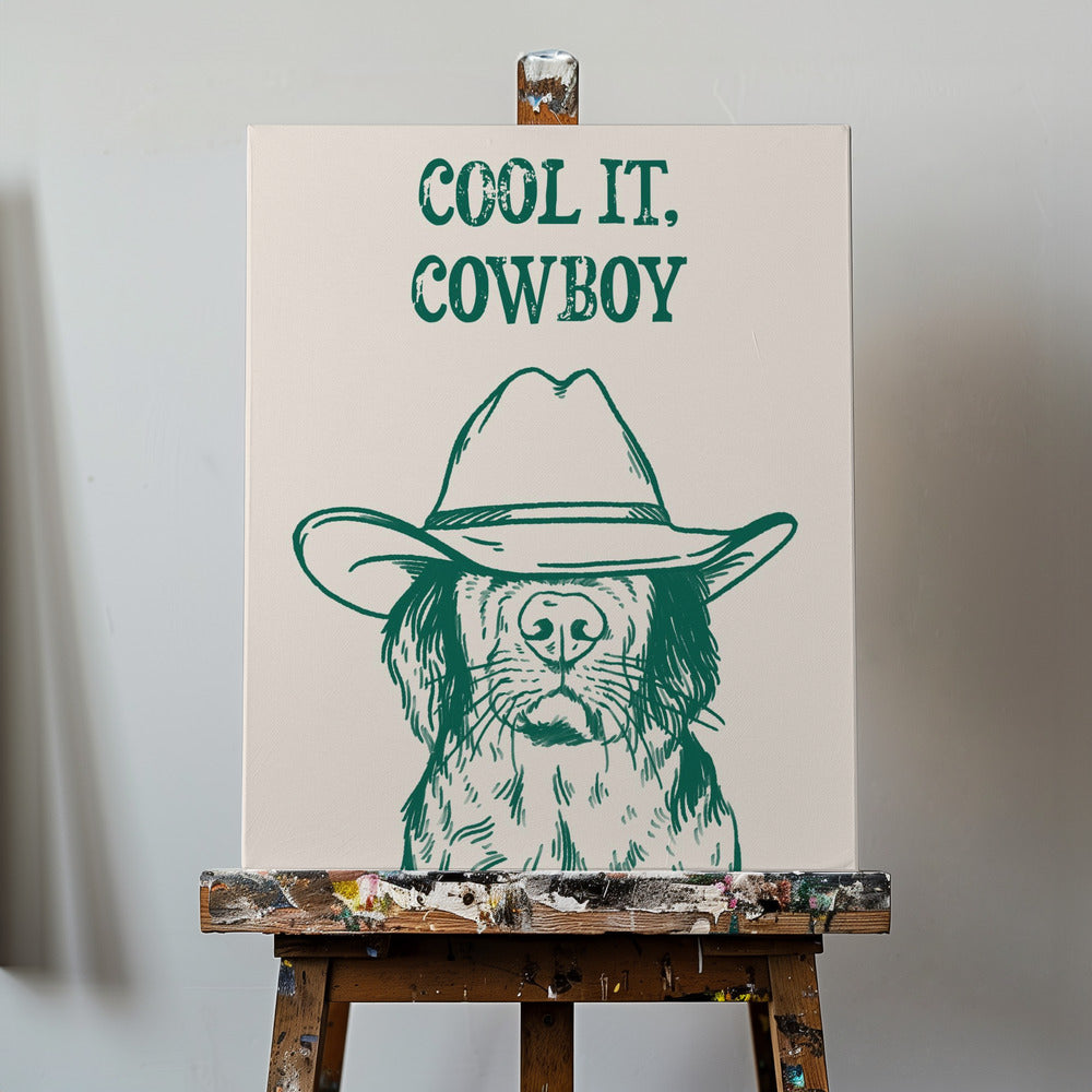 Cool det Cowboygrön | Canvasduk