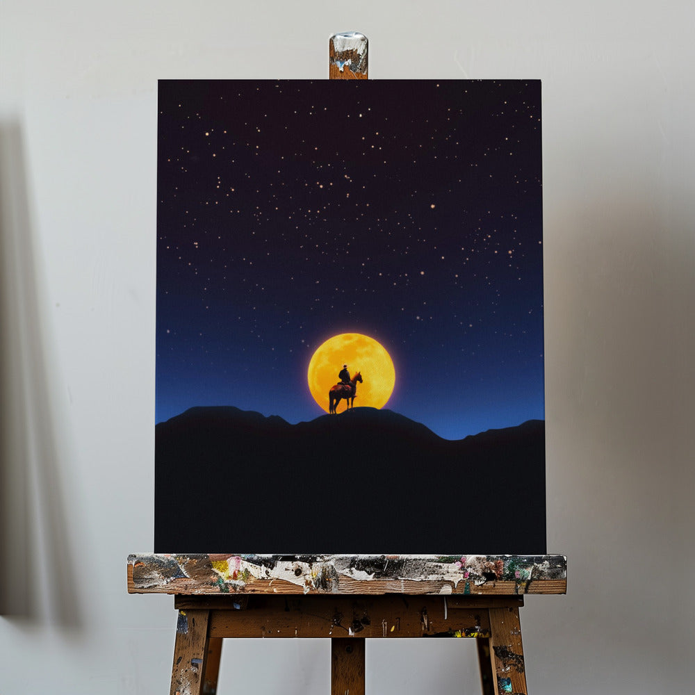 Ryttaren och månen | Canvas