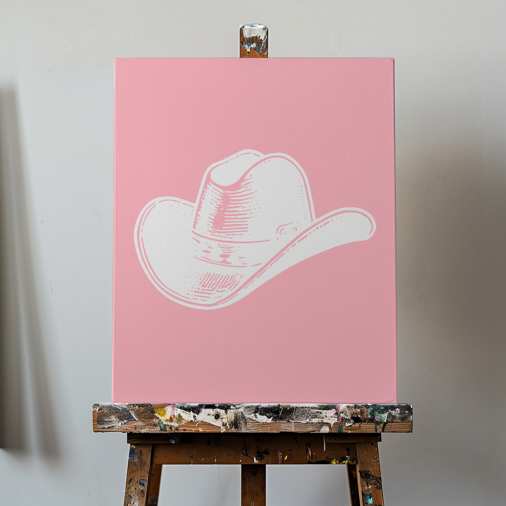 Rosa cowboyhatt | Canvas