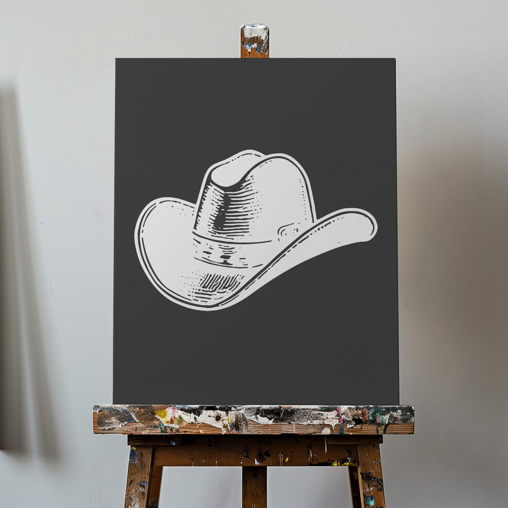 Svart cowboyhatt | Canvas