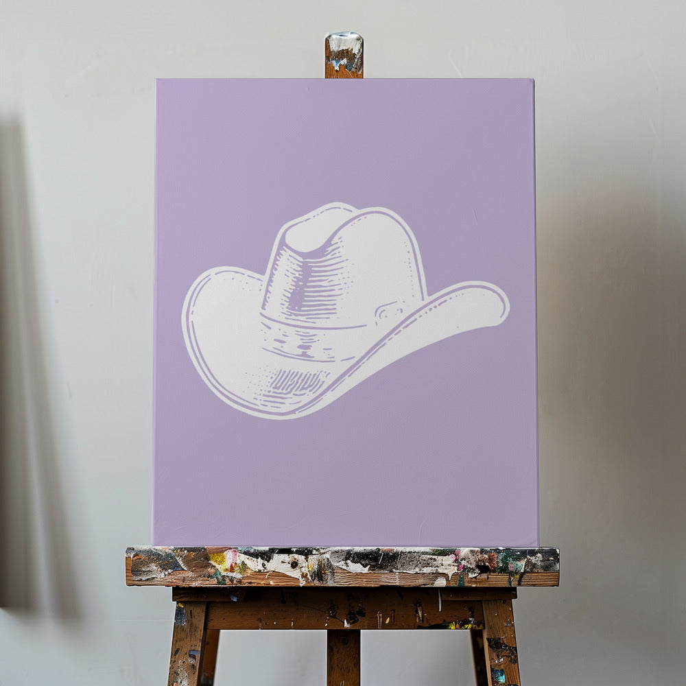 Lila cowboyhatt | Canvas
