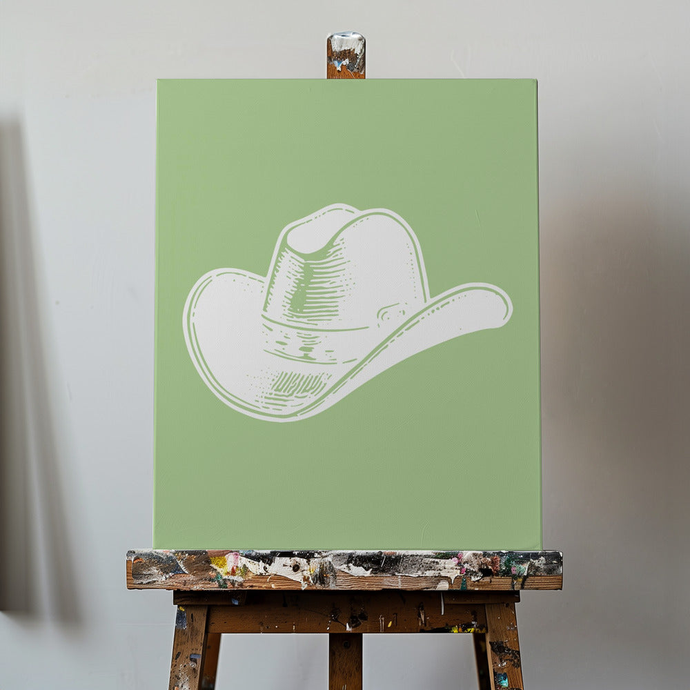 Salviagrön cowboyhatt | Canvas