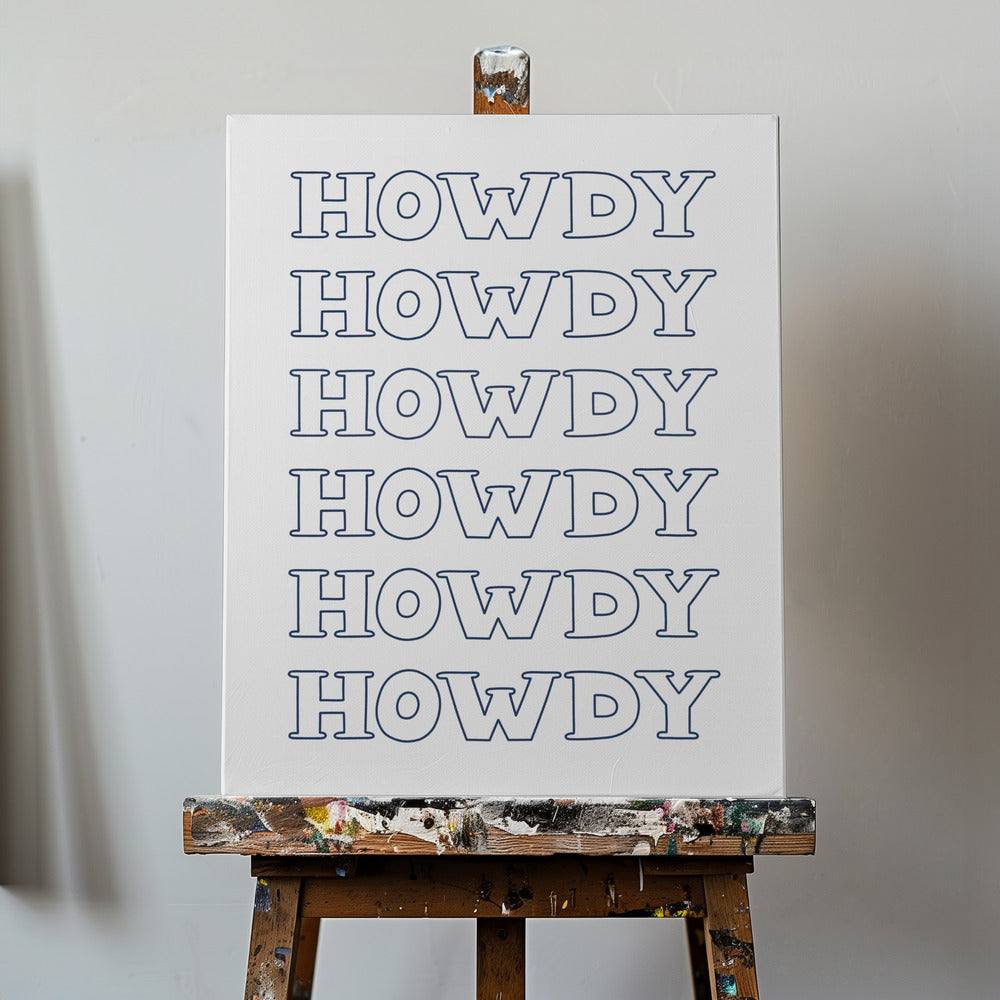 Marinblå Howdy | Canvas