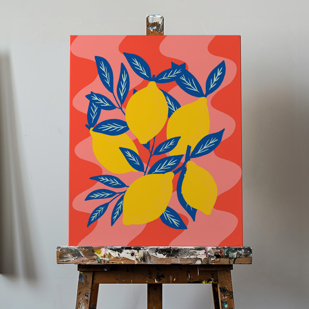 Livlig citronexplosion | Canvas
