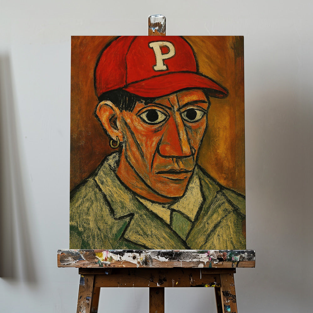Röd mössa blick | Canvas