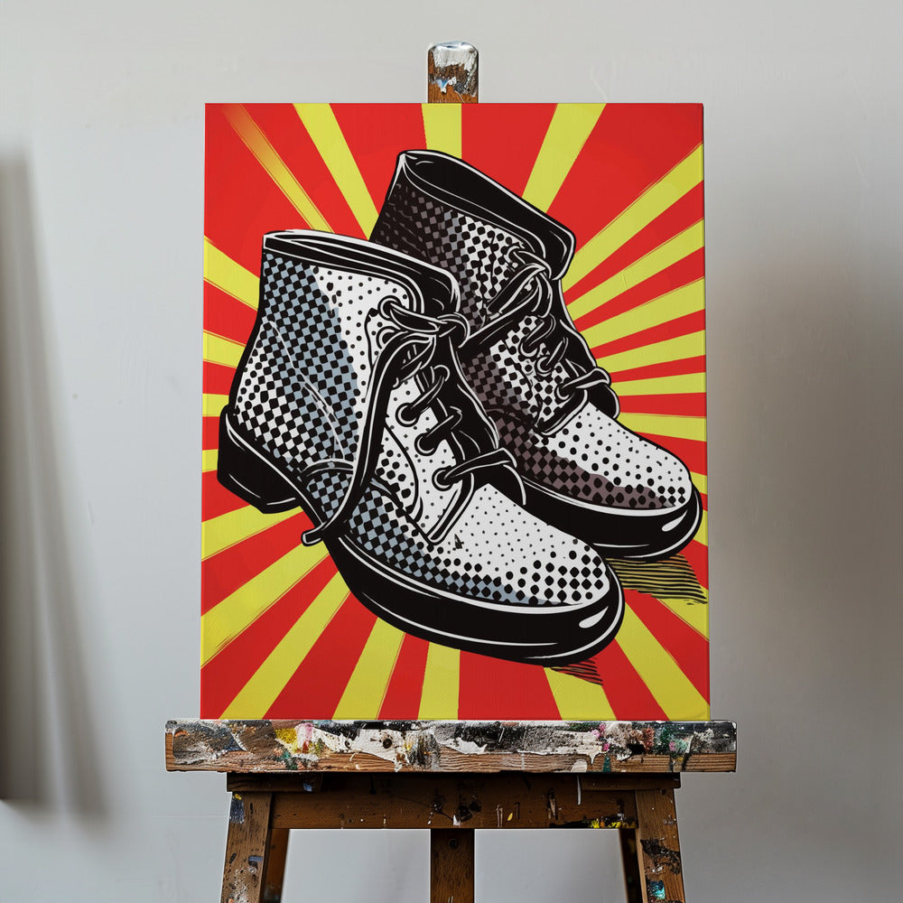 Vintage stövlar med prickar | Canvas