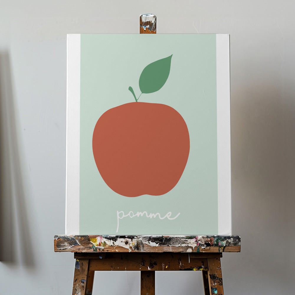 La Pomme (Dämpad röd) | Canvas