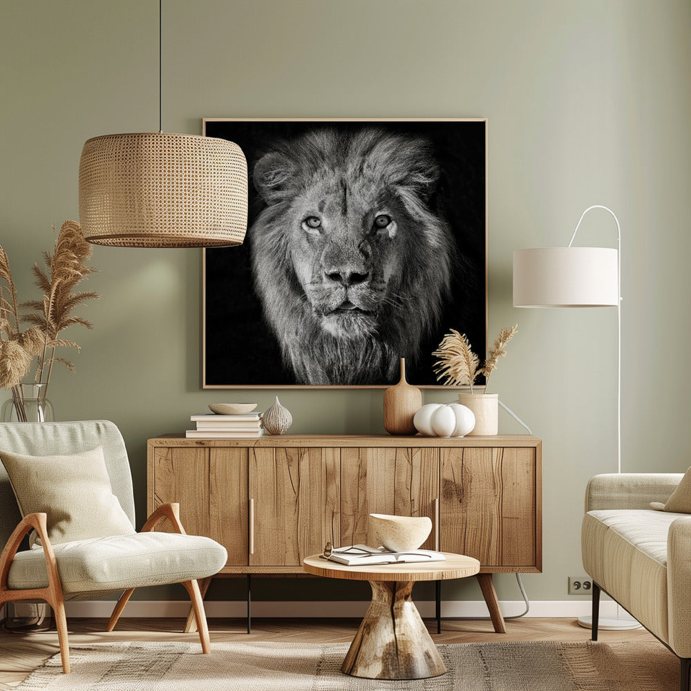 Løveportrett - Panthera Leo | Lerretsbilder