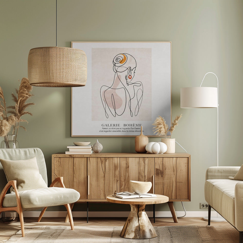 Linienmädchen | Leinwand-Bilder
