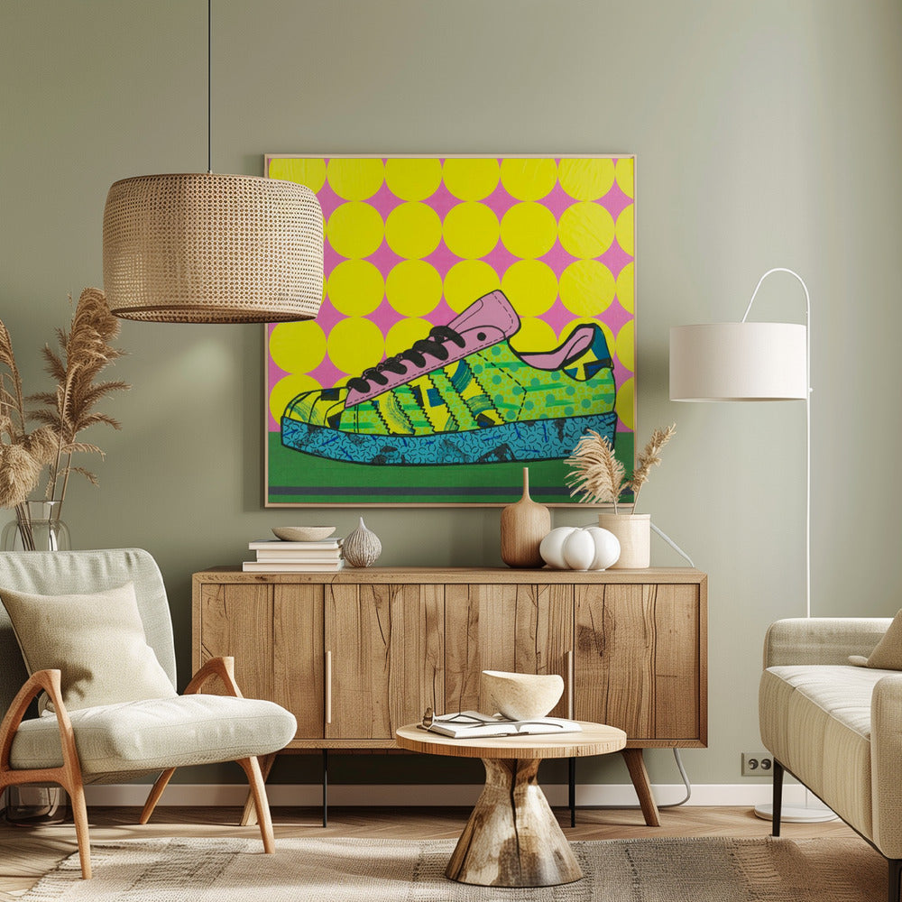Superstar Grön Rosa Blå | Canvas