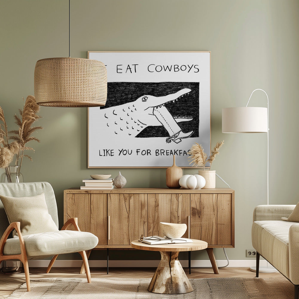 Jag äter cowboys som du till frukost | Canvastavla