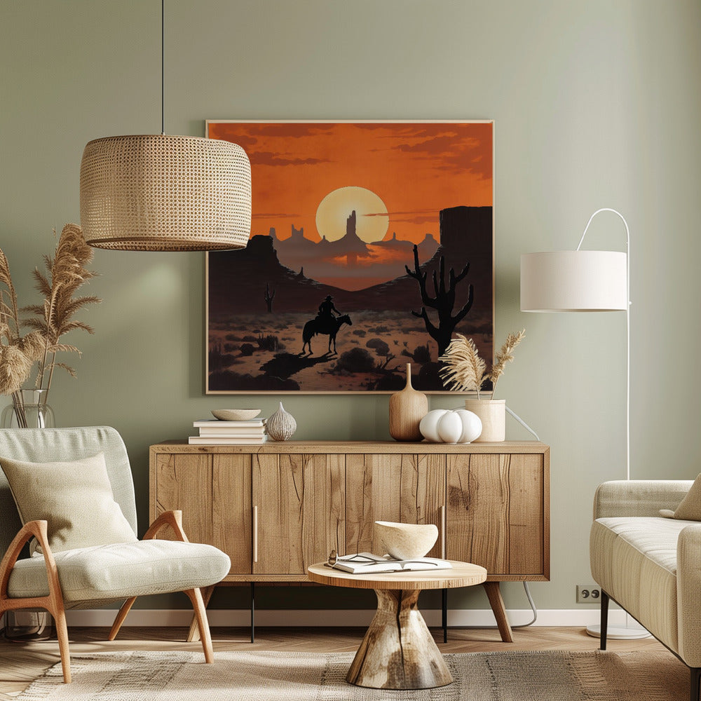 Solnedgångscowboy | Canvas