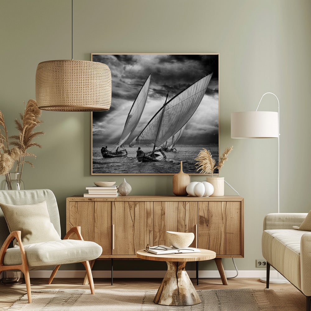 Segelbåtar och ljus | Canvas