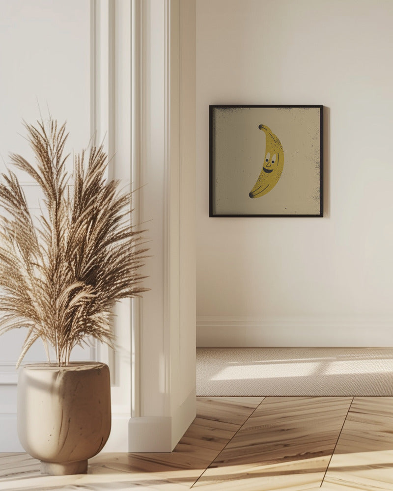 Glückliche Banane | Poster - Kunstdruck