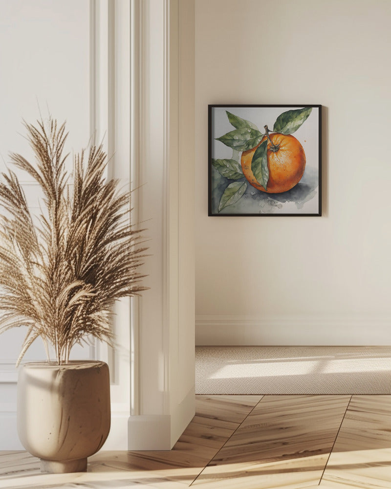 Orange, Aquarell, Tinte | Poster - Kunstdruck