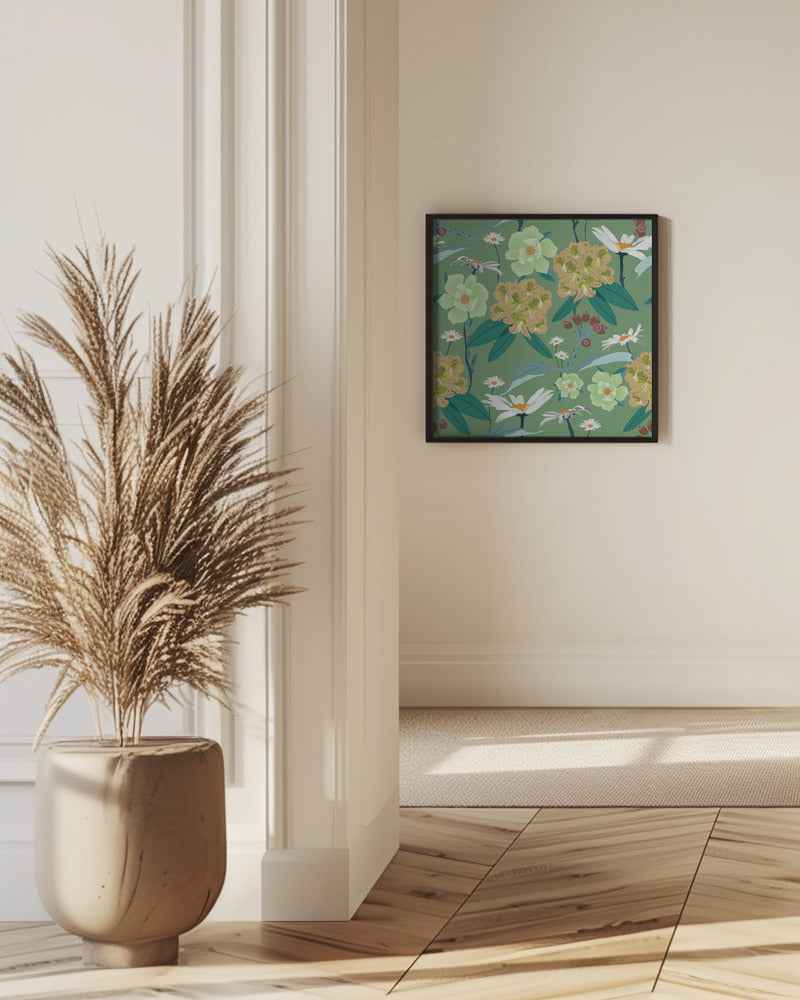 Rhododendron och prästkragar | Poster