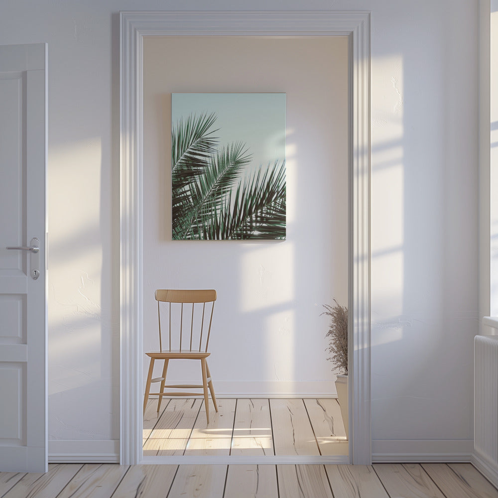 Palm leaves, sky_1 | Canvas