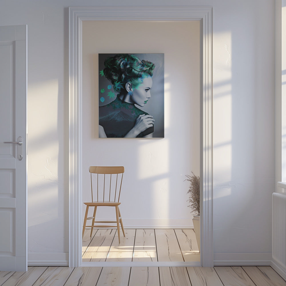 Green with leaves | Canvas