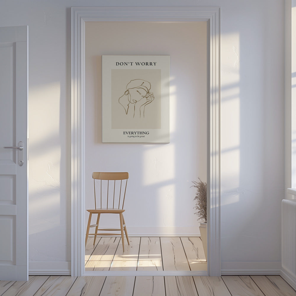 Modern line portrait | Canvas