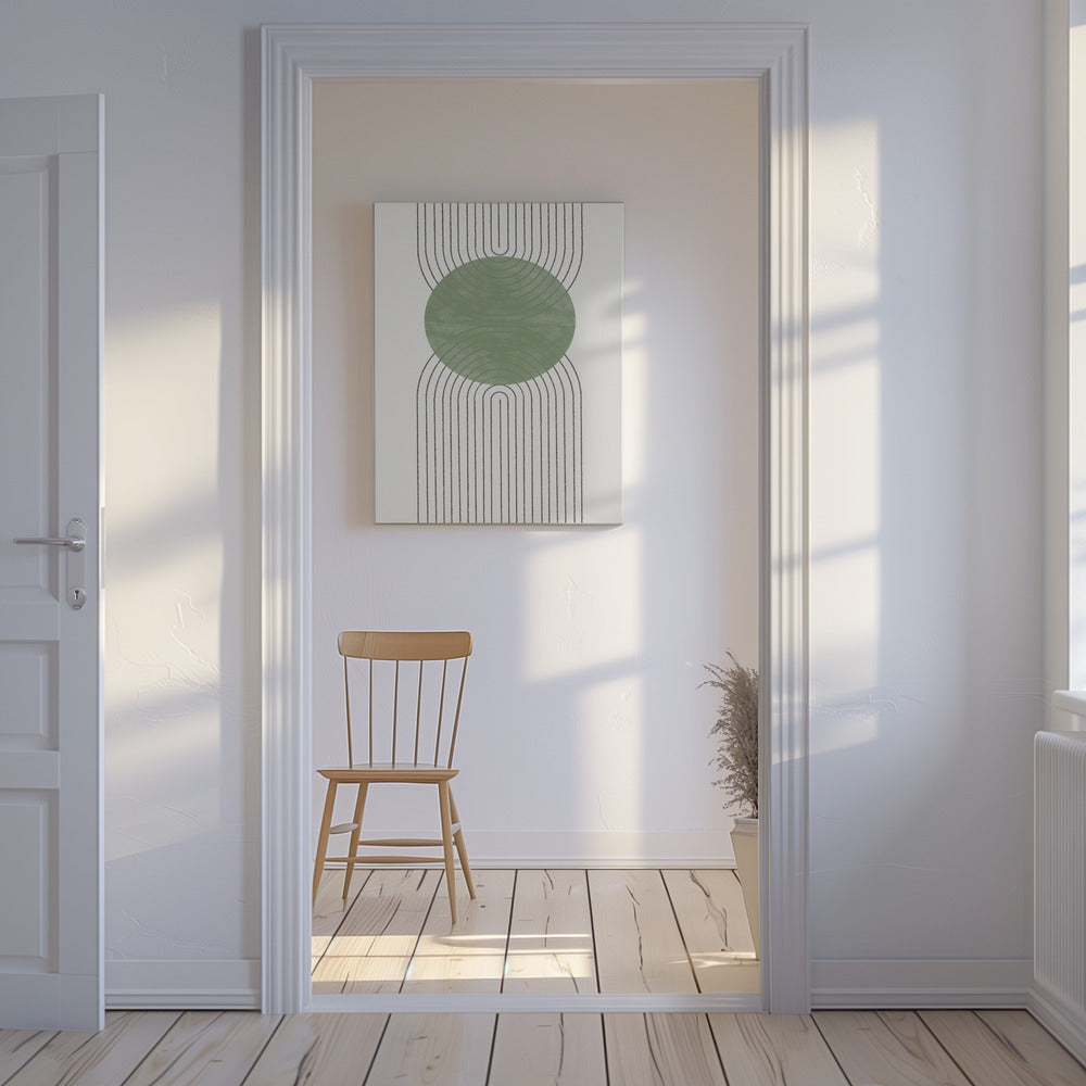 Green Moon No2. | Canvas