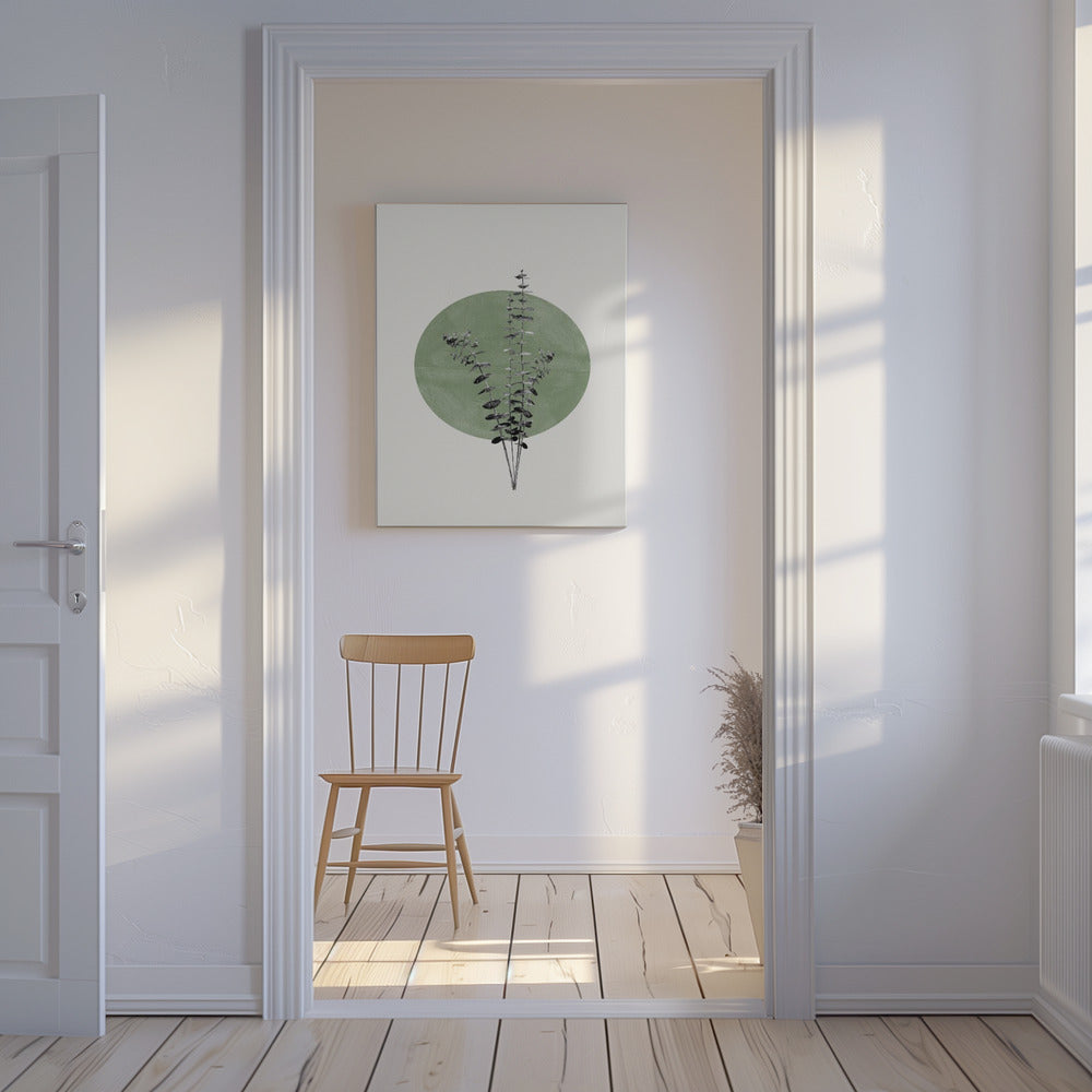 Eucalyptus and Green Moon | Canvas