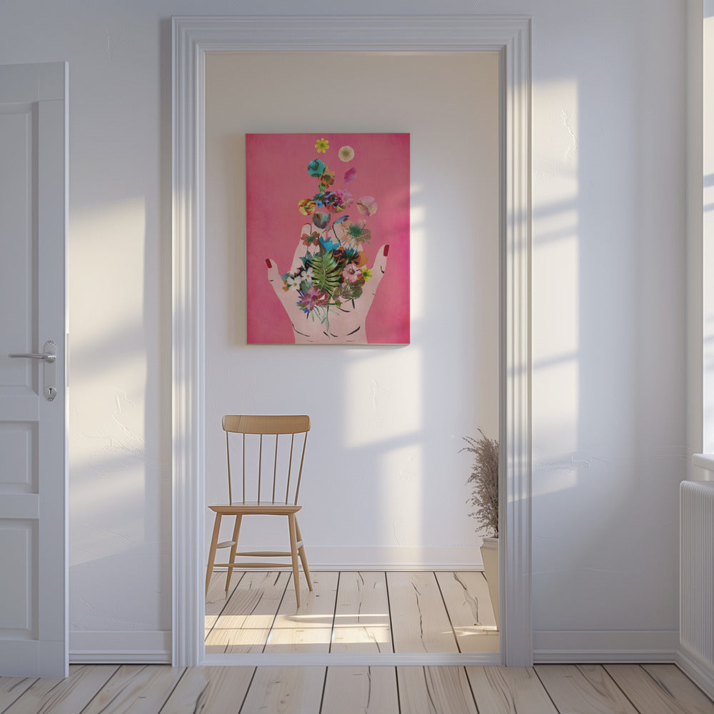 Frida`s Hand`s (Pink Version) | Canvas