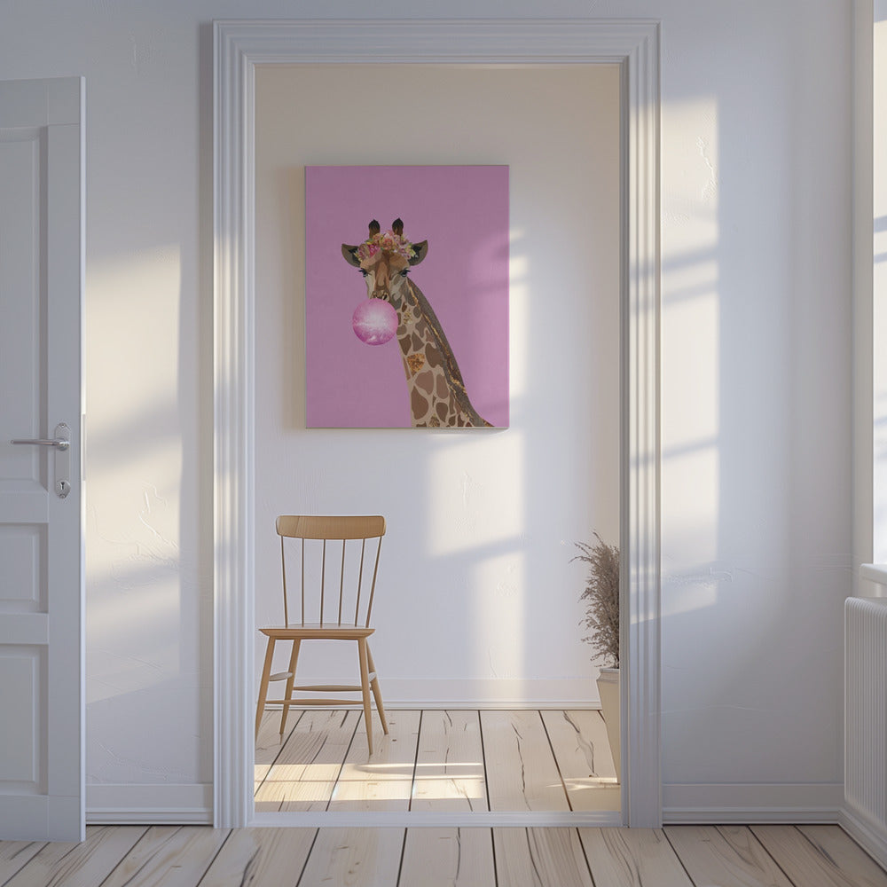 Giraffrosa bubblegum | Canvas