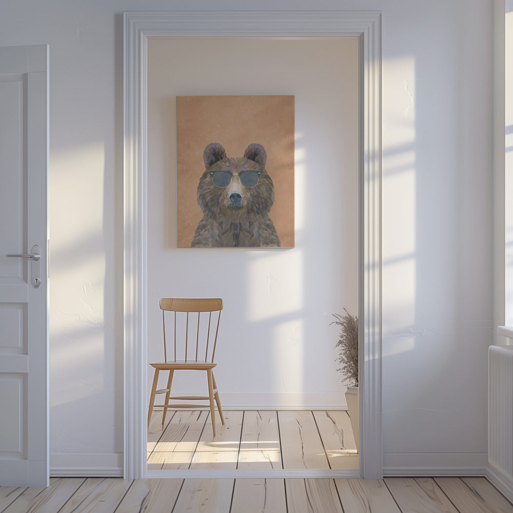 Coolt björnporträtt | Canvas